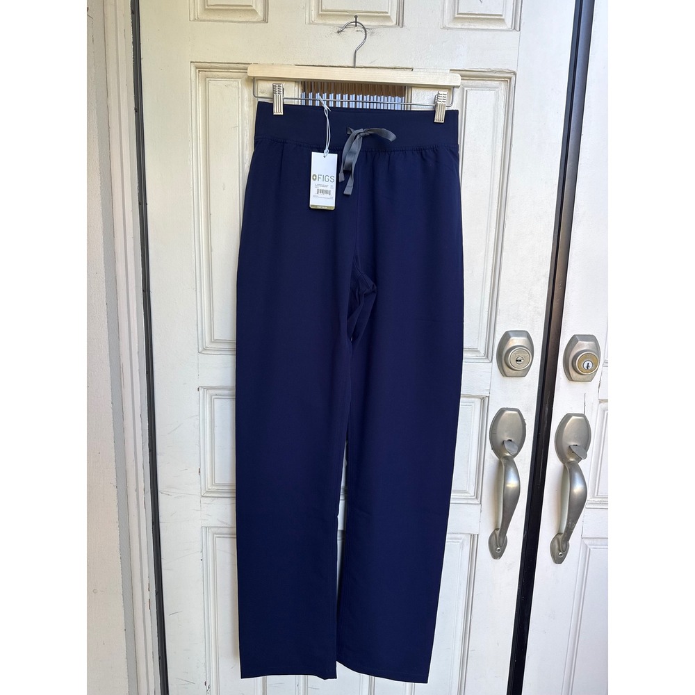 FIGS Livingston High Waisted Straight Leg Scrub Pants Navy Blue Size XST Tall